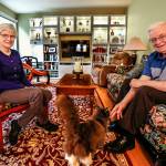 John and Maureen Keane talk about his homeland of Ireland in their Edmonds living room. He is the Honorary Consul of Ireland in Seattle and a longtime member of the Irish Heritage Club that presents Irish Week activities. (Dan Bates / The Herald)
