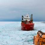 The U.S. Coast Guards Polar Star, a heavy icebreaker, during its 105-day deployment to Antarctica. The icebreaker returned to its homeport of Seattle on Monday. (Photo Courtesy U.S. Coast Guard)