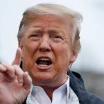In this March 8 photo, President Donald Trump talks with reporters outside the White House in Washington. (AP Photo/ Evan Vucci)