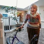 Ruth May Scougale will celebrate her 100th birthday Sunday at the Josephine home in Stanwood. (Dan Bates / The Herald)