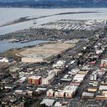 The former Kimberly-Clark mill site, at 2600 Federal Ave. in Everett, in January. (Andy Bronson / The Herald)