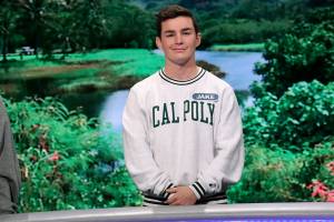 Jake Douglas, former Lake Stevens wrestling standout and now a junior at Cal Poly, is on Mondays Wheel of Fortune show with other college students. Photo Credit: Carol Kaelson