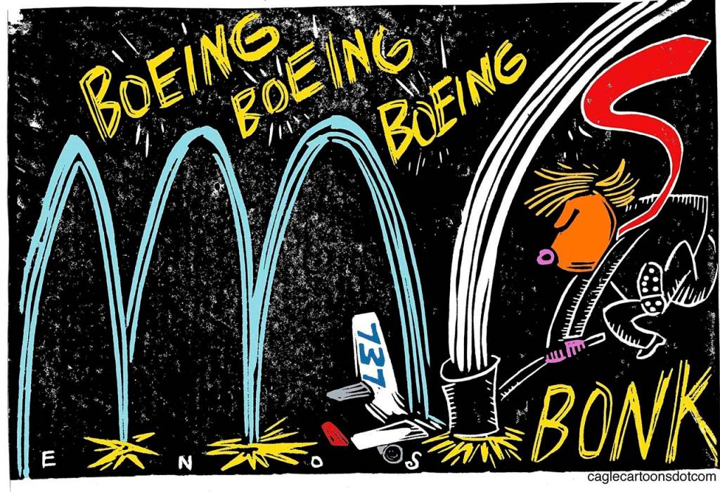 Editorial cartoons for Tuesday, March 19