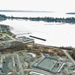 A drone captured a photo of the gathering hall, currently under construction, on March 14. (Hibulb Cultural Center & Natural History Preserve)