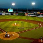 The Everett AquaSox play the Eugene Emeralds at Everett Memorial Stadium last Aug. 10. (Kevin Clark / The Herald)