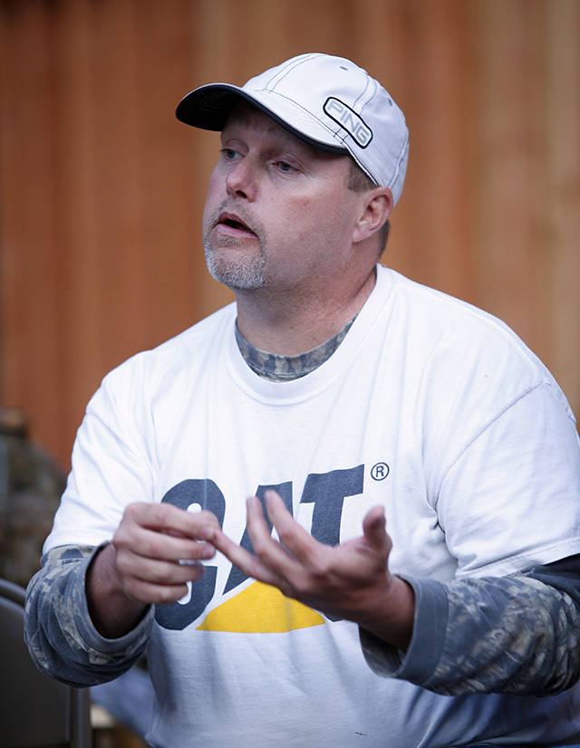 Marc Ford of Darrington spent weeks searching the debris. (Genna Martin / The Herald)