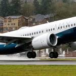Seven weeks after it rolled out of the paint hangar, Boeings first 737 MAX, the Spirit of Renton, flies for the first time Jan. 29, 2016, from Renton Municipal Airport. (Mike Siegel/The Seattle Times/TNS, file)