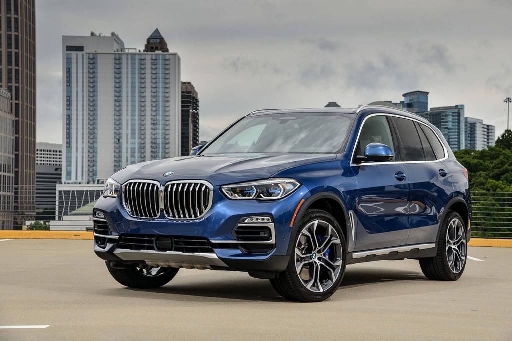 A larger grille is one of the design updates on the 2019 BMW X5 luxury midsize SUV. (Manufacturer photo)