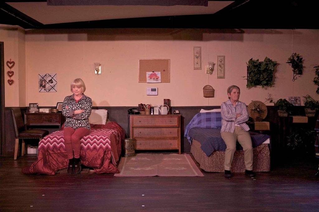 Phoenix Theatres Ripchord is about two women who shouldnt be roommates but are forced by circumstance to be so anyhow. Melanie Calderwood, right, plays the role of Abby and Susan Connors, left, plays the role of Marilyn. (Jim Sipes)