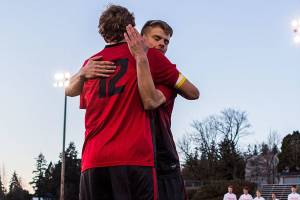 Stanwood boys soccer team sends stadium out in style