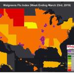 Walgreens flu index for the week ending March 23, 2019. (Business Wire)
