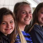 Lynsey Gagnon, (center) Director of the Service center, with two Sultan High Schools students Kristin Larson (left) and Cheryn Hagen (right) will speak at next months upcoming Youth and family wellness fair. (Kevin Clark / The Herald)