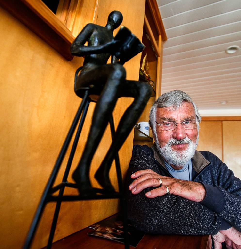 A favorite piece of art in Graham Kerrs home conveys his opinion that we take with us what we read and believe. (Dan Bates / The Herald)