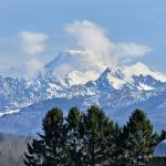 Mount Baker vents steam from the Bow area of Skagit County on March 28 in Burlington,. Though larger than normally seen, the plumes are not an uncommon sight. (Scott Terrell/Skagit Valley Herald via AP)