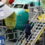 A Boeing 737 MAX 8 airplane is shown on the assembly line during a brief media tour of Boeings 737 assembly facility on March 27 in Renton. (AP Photo/Ted S. Warren, file)