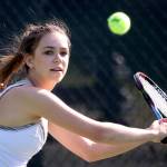 Shorecrest senior Sophie Ivens is aiming to reach state again this season with doubles partner Bella Saunders. (Kevin Clark / The Herald)