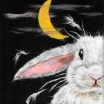 Kyoko Niikunis Bunny with Moon, is part of a display of her work this month at Citrine Health Gallery in Everett.