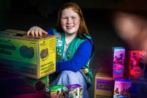 She sold 3,200 boxes of Girl Scout cookies this year