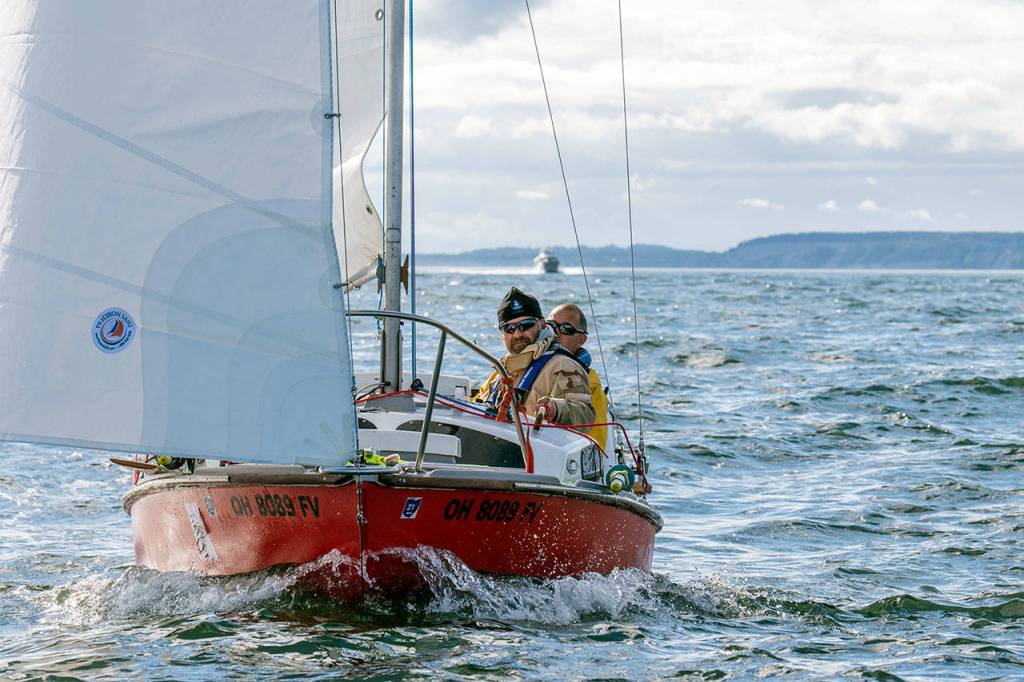 Team Buckeye races last year in the Race to Alaska event from Port Townsend to Ketchikan, Alaska. (Katrina Zoe Norbom)