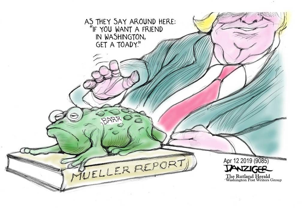 Editorial cartoons for Saturday, April 13
