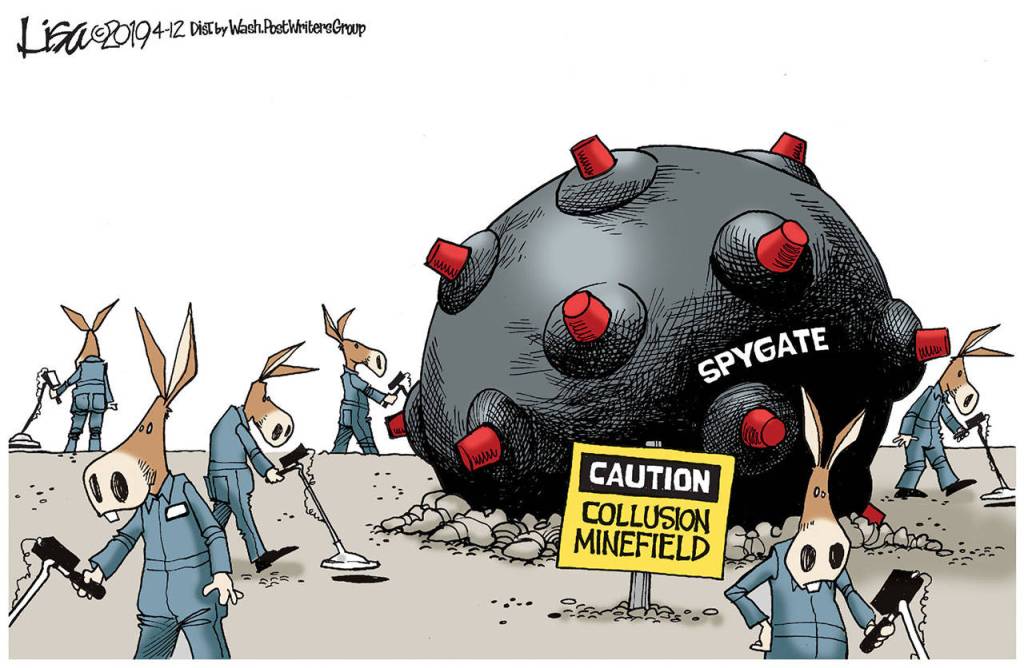 Editorial cartoons for Saturday, April 13