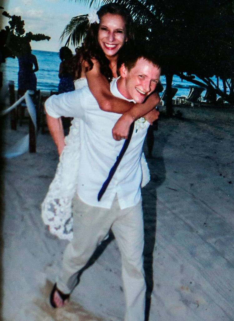 A picture from Daniel and Emily Fletchers 2011 wedding in Jamaica. The couple met at Puget Sound Christian College. (Family Photo)