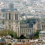 Notre Dame cathedral is pictured from the top of the Montparnasse tower on Tuesday in Paris. (AP Photo/Thibault Camus)