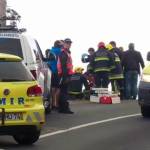 In this image from video, emergency services attend to injured at the scene after a tour bus crashed at Canico, on Portugals Madeira Island, on Wednesday. (TVI via AP)