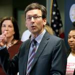 In this Feb. 25 photo, Washington state Attorney General Bob Ferguson speaks at a news conference announcing a lawsuit challenging the Trump administrations Title X gag rule in Seattle. (AP Photo/Elaine Thompson, File)