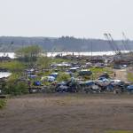 The homeless encampment along the Chehalis River in Aberdeen has been the focus of two lawsuits against the City of Aberdeen, which is looking to clear all people from the camps. (Louis Krauss / Grays Harbor News Group)