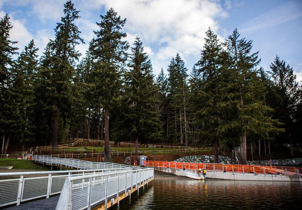 The is the ADA-accessible pathway and dock at Wenberg Park in Stannwood. (Olivia Vanni / Herald file)