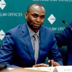 Paul Njoroge, who lost his wife and three young children in the March 10 crash of an Ethiopian Airlines Boeing 737 MAX 8, speaks at a news conference Monday in Chicago. Lawyers for two Canadian families who lost relatives in the Ethiopian Airlines crash filed a lawsuit against Boeing on Monday, claiming the plane maker was negligent. (AP Photo/Teresa Crawford)