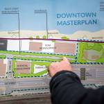 A board displays the future plans for the Mukilteo Research Station that is part of an extensive waterfront development project. (Olivia Vanni / The Herald)