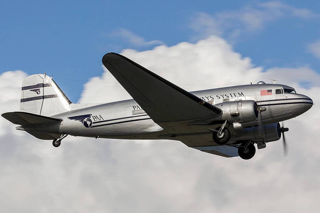 The Historic Flight Foundations DC-3 is scheduled to take off from Paine Field on May 11 for a multi-stop journey to Europe for the 75th anniversary of the D-Day landing. (Liz Matzelle)
