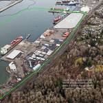 The green line is the approximate Mill A site boundary/study area. (Port of Everett)