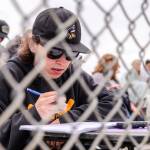 Patchett was a constant presence at Lake Stevens baseball games over the past eight seasons, keeping score and recording play-by-play audio for nearly 200 contests. (Kevin Clark / The Herald)