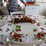 Strawberry Lady Dianna Biringers kitchen table. She and husband Mike have spent decades in the berry business. (Dan Bates / The Herald)