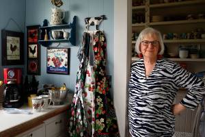 Dianna and husband Mike Biringers charming 1910 farmhouse on Spencer Island will soon be history, but the Strawberry Lady is still in the berry business. (Dan Bates / The Herald)