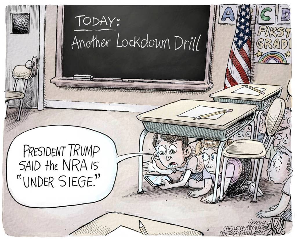 Editorial cartoons for Wednesday, May 8