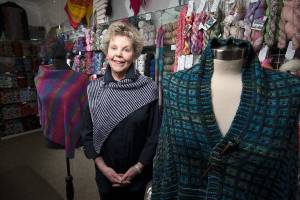 Fontelle Jones, owner of Great Yarns, in the Everett shop on May 10. Great Yarns is a participant in the annual Puget Sound Local Yarn Shop Tour, with 24 participating shops spread from Lynden to Kent. (Andy Bronson / The Herald)