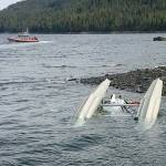 A Coast Guard Station Ketchikan 45-foot Response Boat-Medium boat crew searches for survivors from downed aircraft in the vicinity of George Inlet near Ketchikan, Alaska, on May 13. (U.S. Coast Guard)