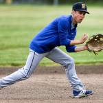 Everetts Ethan Pewitt fields a ground ball during practice on May 16 at Cascade High School in Everett. (Kevin Clark / The Herald)