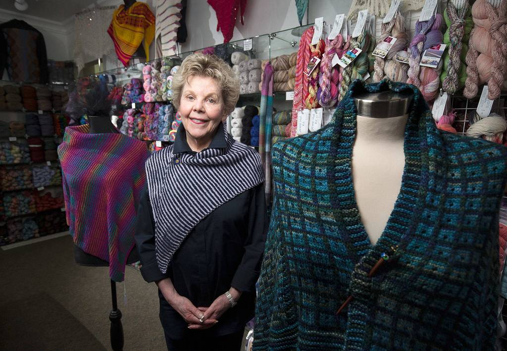 Fontelle Jones is the owner of Great Yarns in Everett. (Andy Bronson / The Herald)