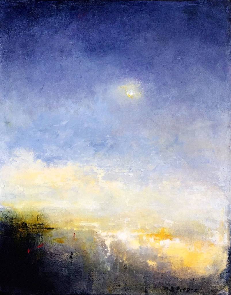 Lightning Strike is an acrylic painting by C.A. Pierce, a retired flight attendant who lives in Kirkland.