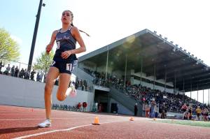Glacier Peak junior Aviry Stratton is one of many highly ranked local athletes who are set to compete in this weeks state track and field championships. (Kevin Clark / The Herald)
