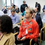In this Jan. 10 photo, anti-tax activist Tim Eyman (right) attends the Associated Press Legislative Preview at the Capitol in Olympia. (AP Photo/Ted S. Warren)