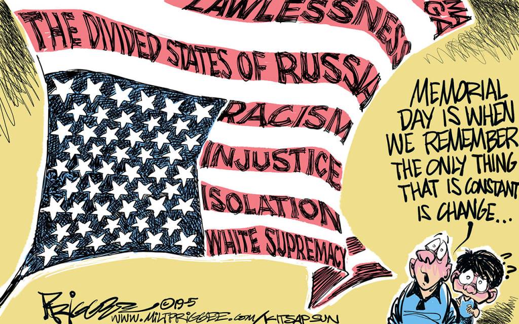 Editorial cartoons for Monday, May 27, Memorial Day