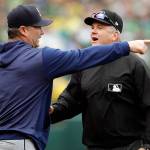 Servais ejected as Mariners fall to the Athletics 7-1