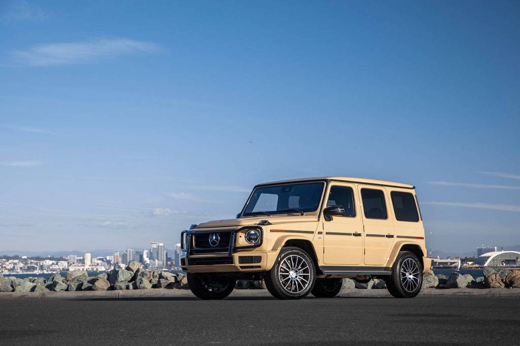 The all-new 2019 Mercedes-Benz G550 derives its 416-horsepower motivation from a twin-turbo V8 engine. (Manufacturer photo)