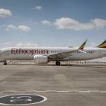 In this March 23 photo, an Ethiopian Airlines Boeing 737 Max 8 sits grounded at Bole International Airport in Addis Ababa, Ethiopia. (AP Photo/Mulugeta Ayene, File)